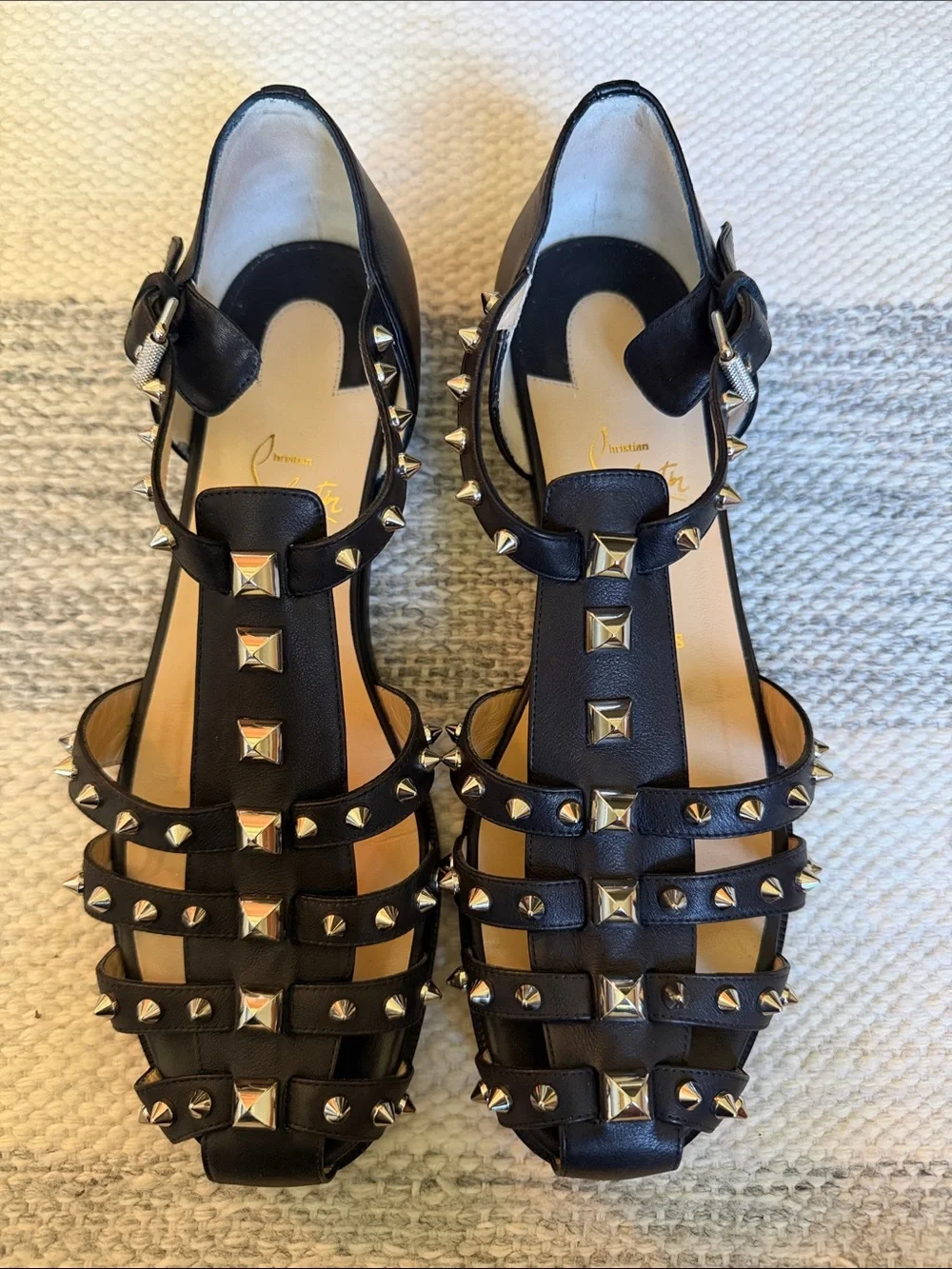 Louboutin Loubiclou Stud Gladiator Sandal